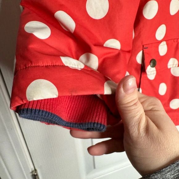 MINI BODEN Polka Dot Lined Girls Winter‎ Toggle Hooded Jacket Size 9-10y - Picture 9 of 12